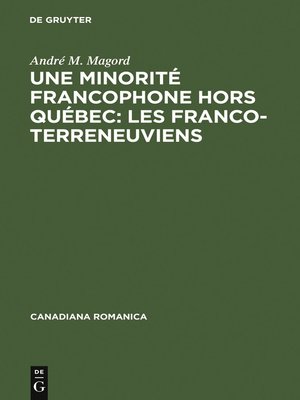 cover image of Une minorité francophone hors Québec